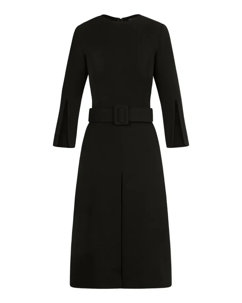 Oscar de la Renta split-sleeve wool-blend dress - Schwarz Schwarz
