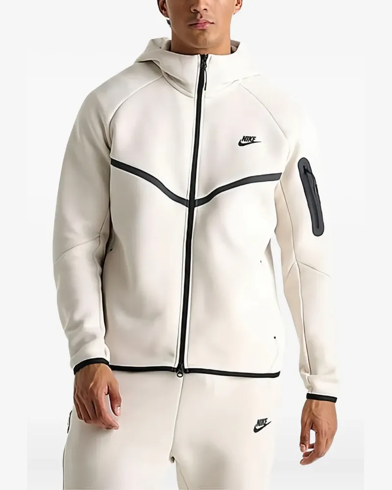 Nike Tech Windrunner Kapuzenjacke mit Reißverschluss - Weiß Weiß