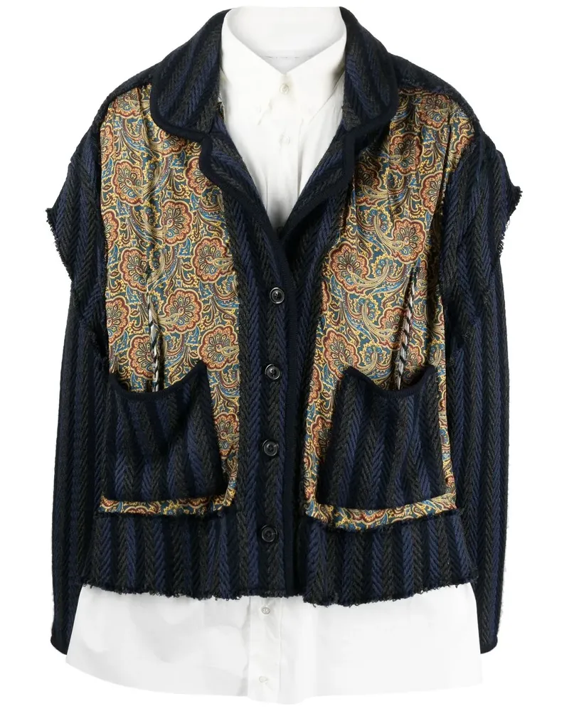 Maison Margiela Hemd im Layering-Look mit Paisley-Print - Weiß Weiß
