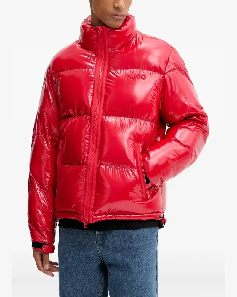 HUGO BOSS Gefütterte Jacke mit Reißverschluss - Rot Rot