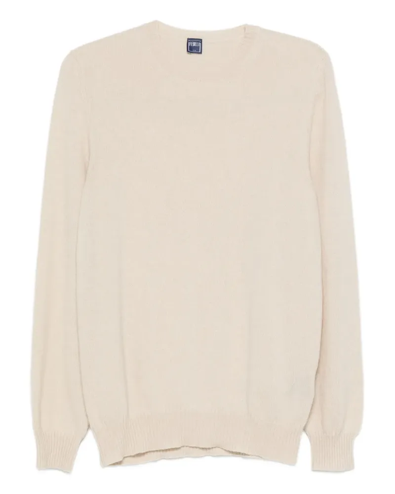 Fedeli Kaschmirpullover mit rundem Ausschnitt - Nude Nude