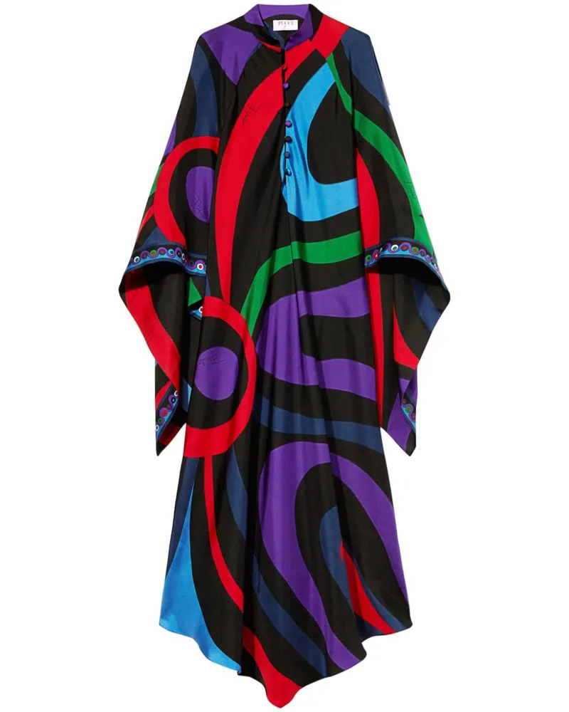 Emilio Pucci Kaftan mit Marmo-Print - Schwarz Schwarz