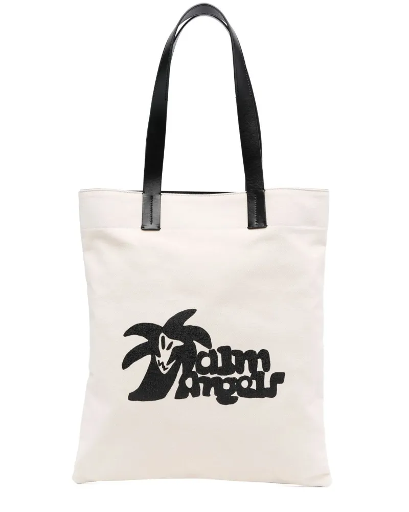 Palm Angels Shopper mit Logo-Print - Nude Nude