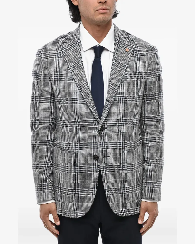 Corneliani Circle checked single-breasted blazer - Grau Grau