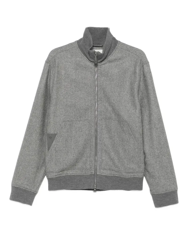Jacob Cohën herringbone-pattern zip-up jacket - Grau Grau