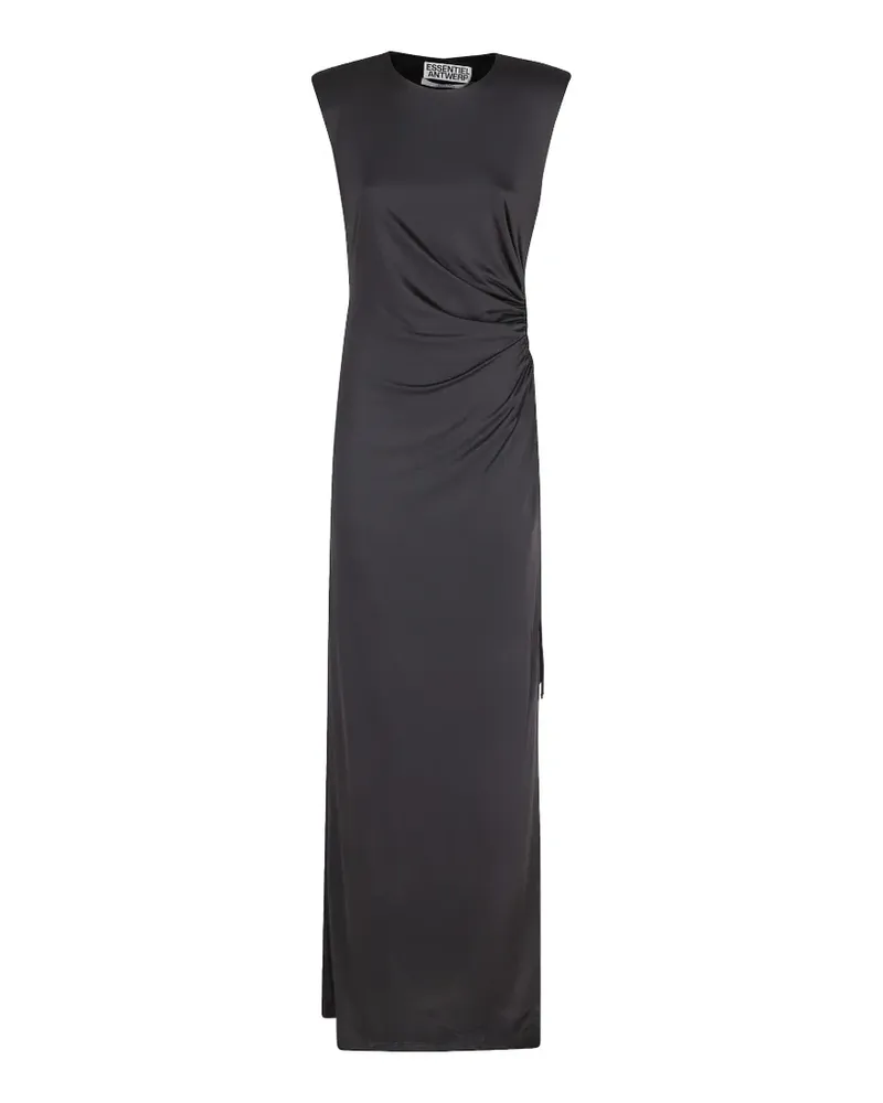 Essentiel ruched sleeveless maxi dress - Schwarz Schwarz