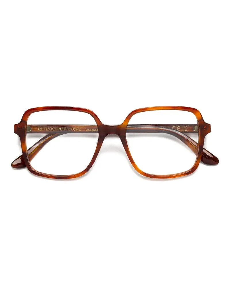 RETROSUPERFUTURE Brille mit eckigem Gestell - Braun Braun