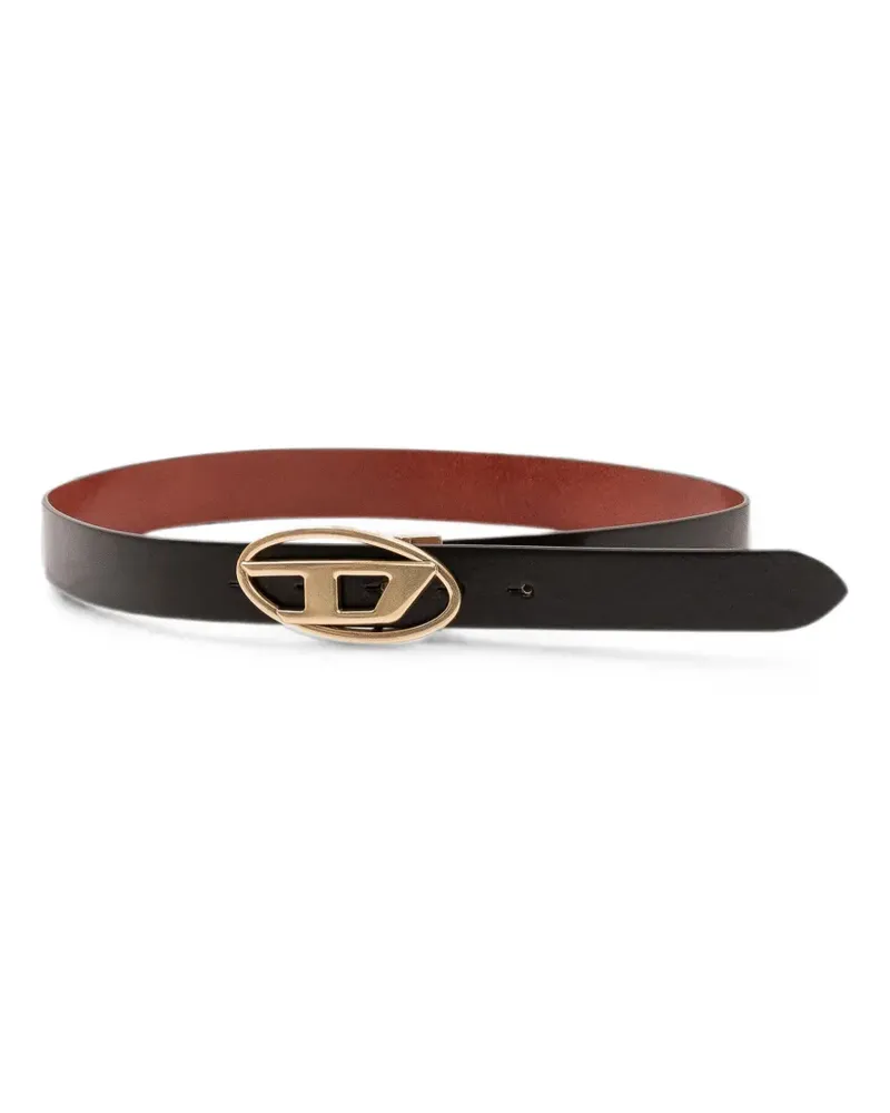 Diesel 1DR logo-plaque belt - Schwarz Schwarz