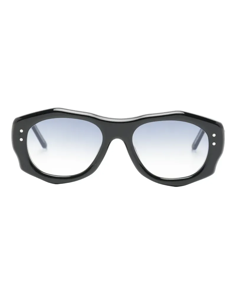 Lesca Peggy Brille mit geometrischem Gestell - Schwarz Schwarz