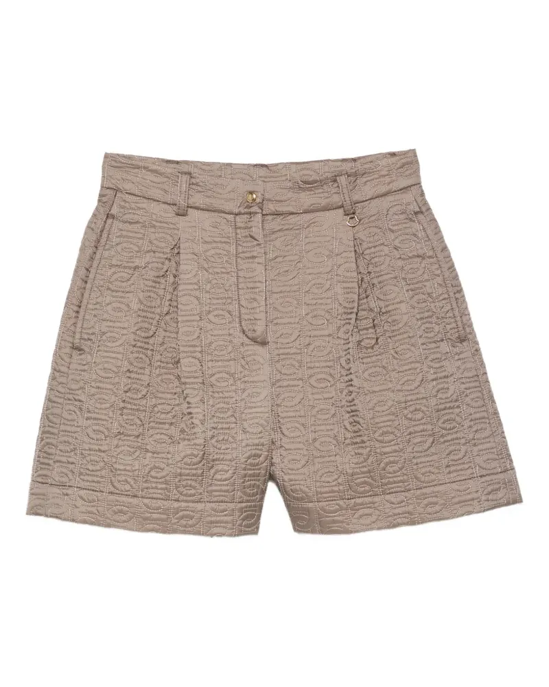 Moncler quilted logo-embroidered shorts - Grün Grün