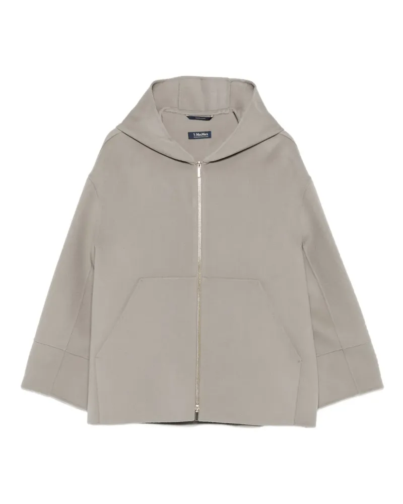 Max Mara Kapuzenjacke mit Reißverschluss - Grau Grau