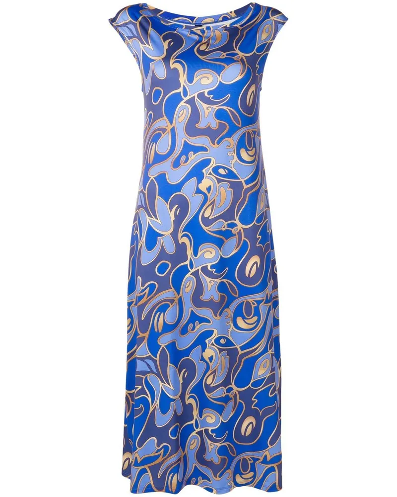 Lygia & Nanny Kleid mit grafischem Print - Blau Blau