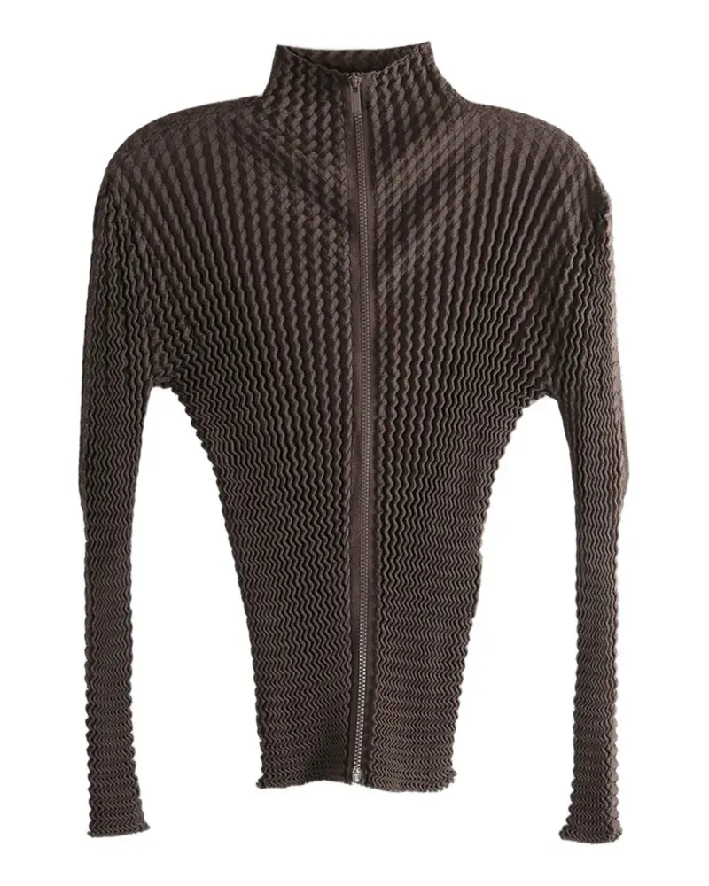 Issey Miyake Spongy-66 zip jacket - Braun Braun