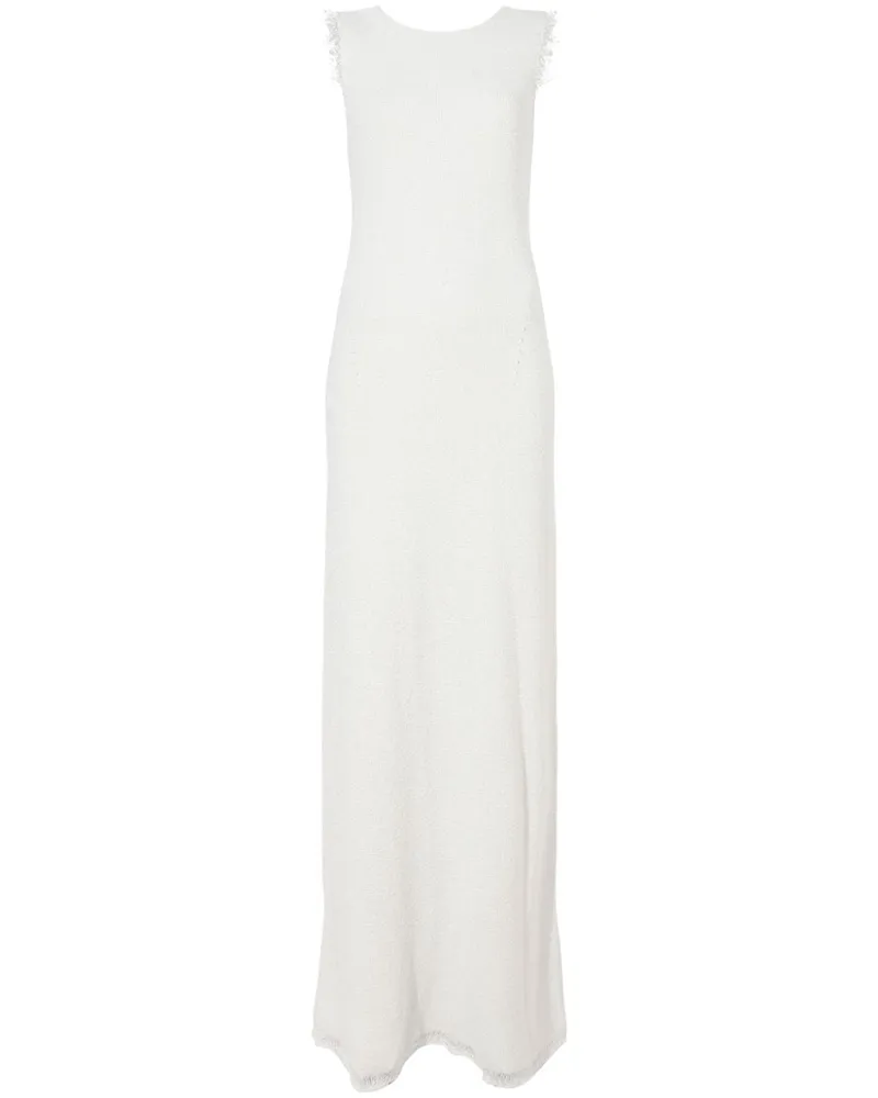 Proenza Schouler Rückenfreies Silvia Bouclé-Kleid - Weiß Weiß