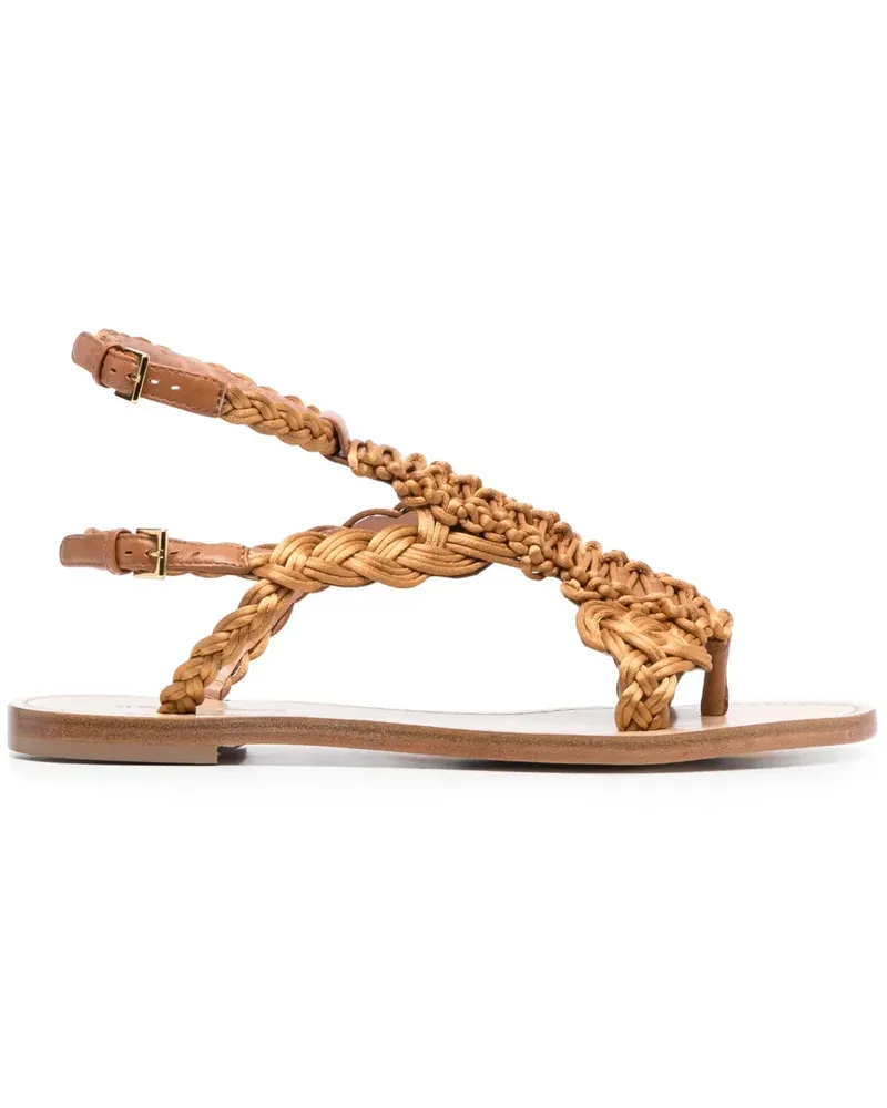 Alberta Ferretti Geflochtene Sandalen - Braun Braun