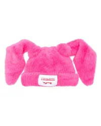 Charles Jeffrey Loverboy Fluffy Chunky Rabbit Beanie Rosa