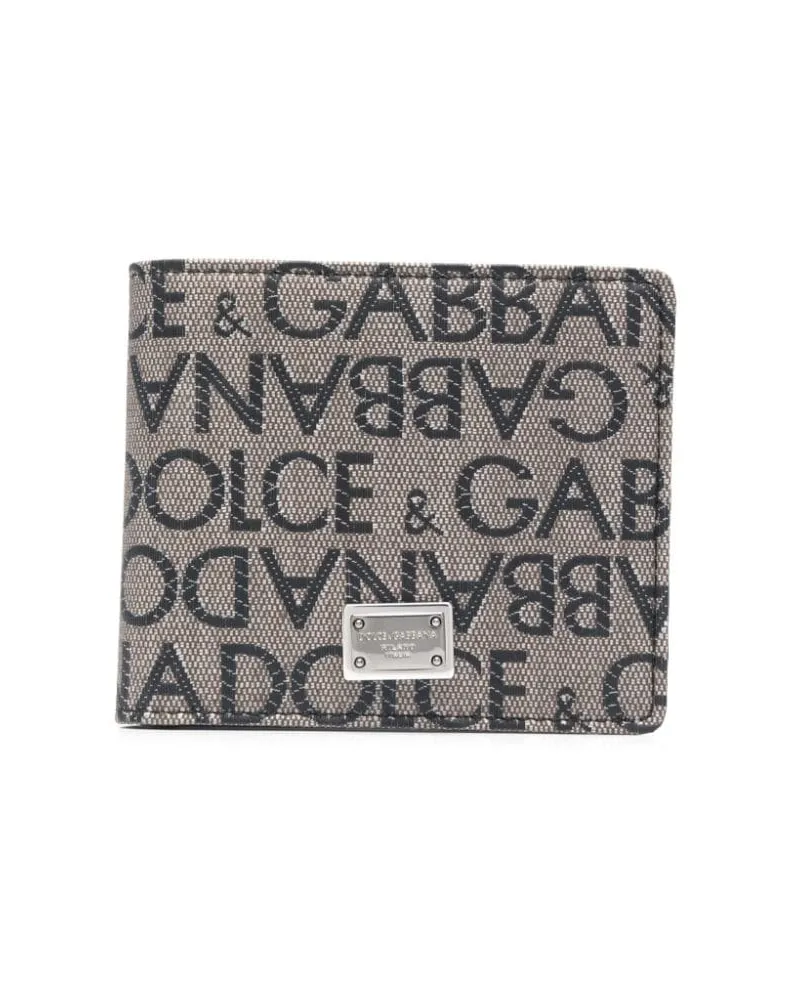 Dolce & Gabbana Portemonnaie aus Logo-Jacquard - Braun Braun