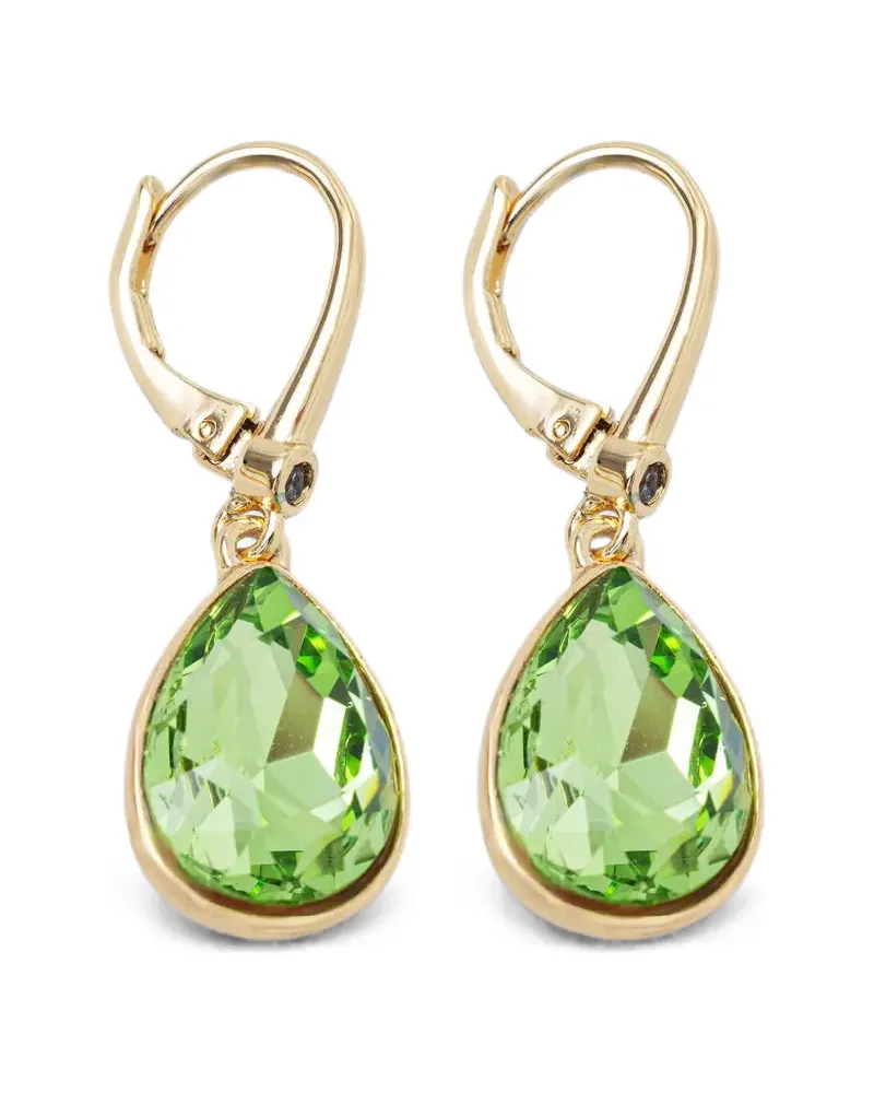 DKNY Carlie pear-cut crystal-embellished earrings - Gold Gold