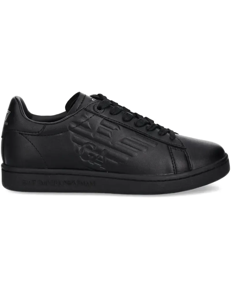 EA7 Sneakers mit Logo-Prägung - Schwarz Schwarz
