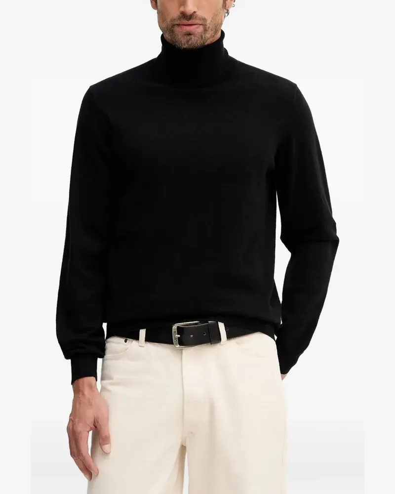 Geox logo-palque roll-neck sweater - Schwarz Schwarz