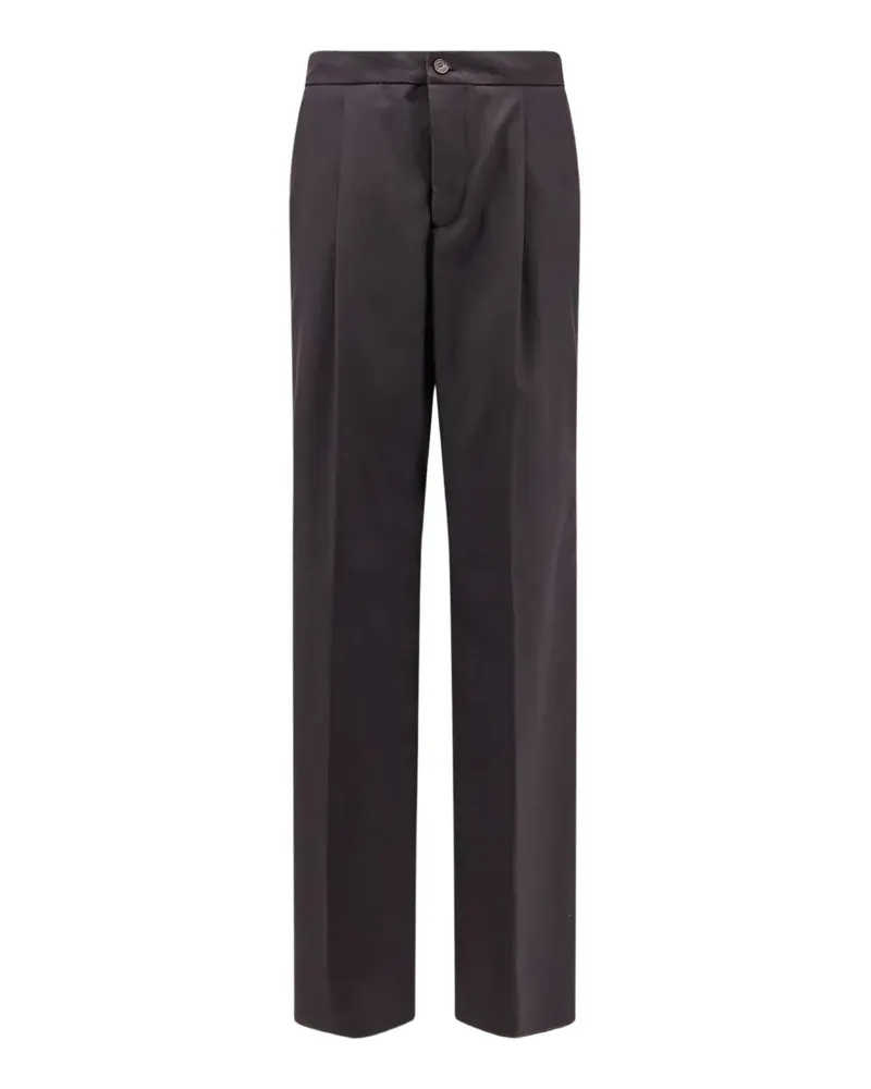 Hevò Straight-Leg-Hose mit Falten - Braun Braun
