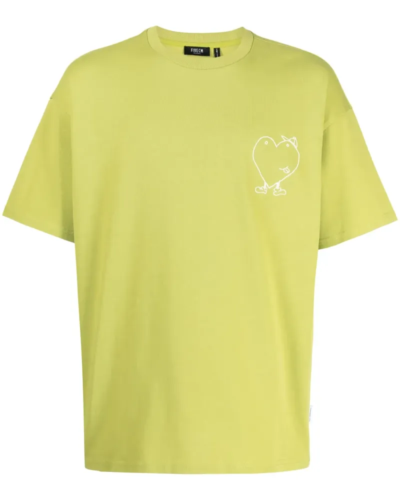 FIVE CM T-Shirt mit Herz-Print - Grün Grün