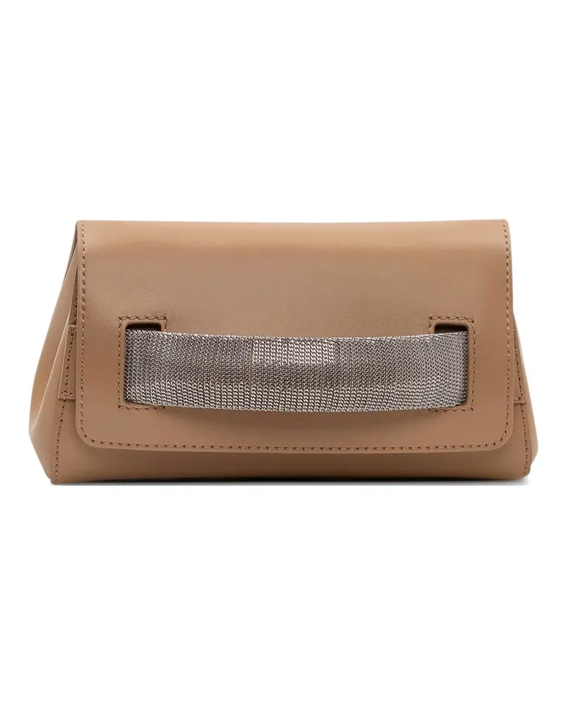 Orciani chain gossip xs-alba clutch bag - Nude Nude