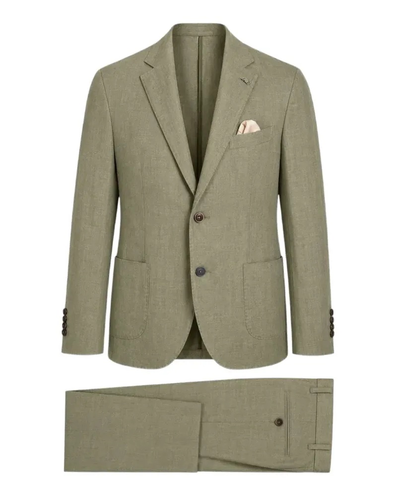 BOB notch-lapel single-breasted suit - Grün Grün