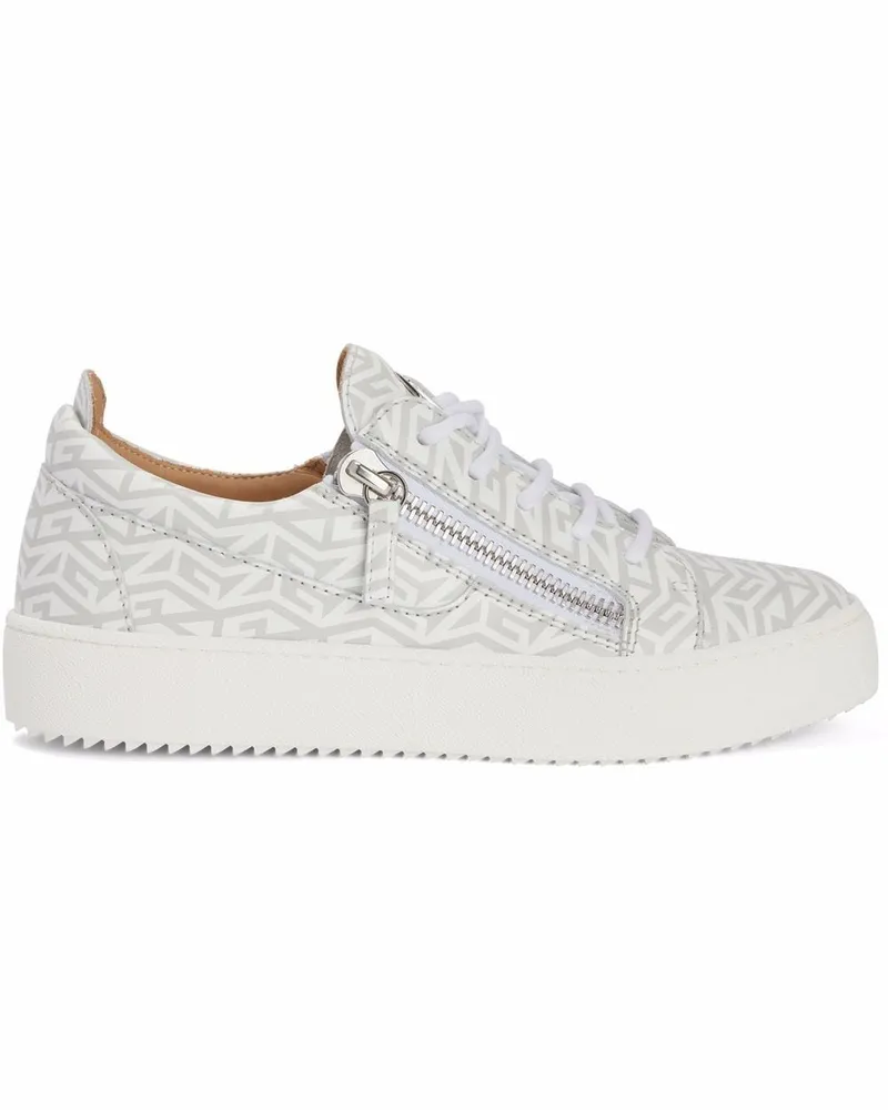 Giuseppe Zanotti Sneakers mit Monogramm-Print - Weiß Weiß