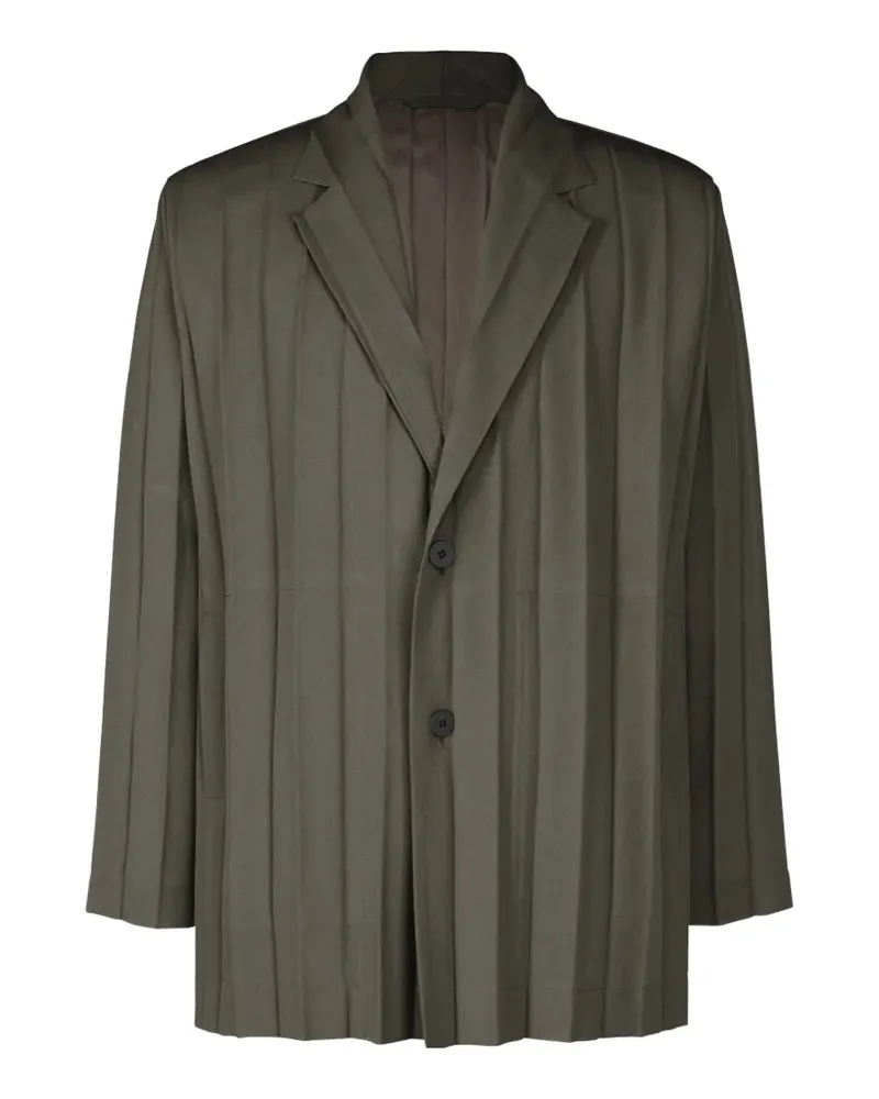 Issey Miyake Edge Ensemble pleated blazer - Grün Grün
