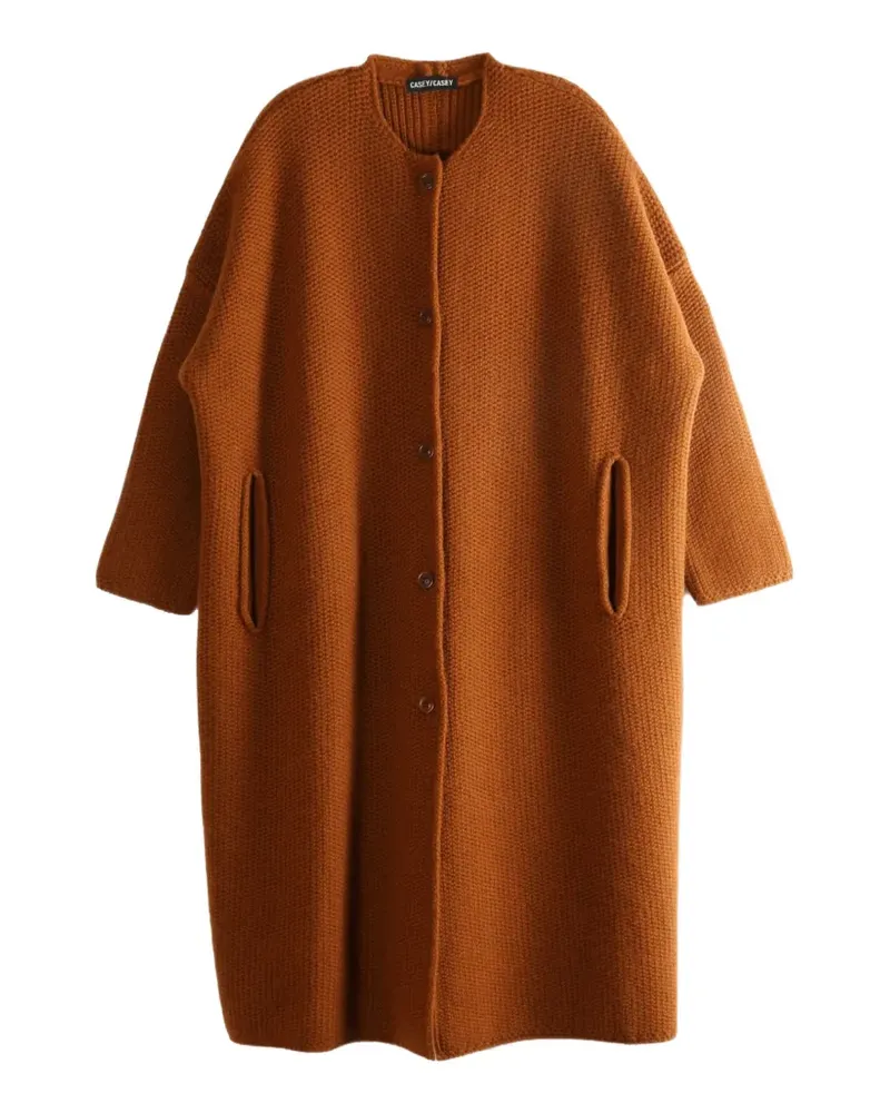 Casey Casey knitted button-up cardi-coat - Braun Braun