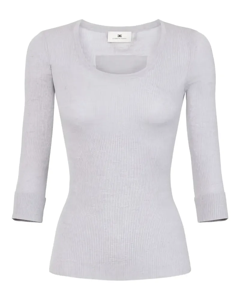 Elisabetta Franchi Geripptes Top - Grau Grau
