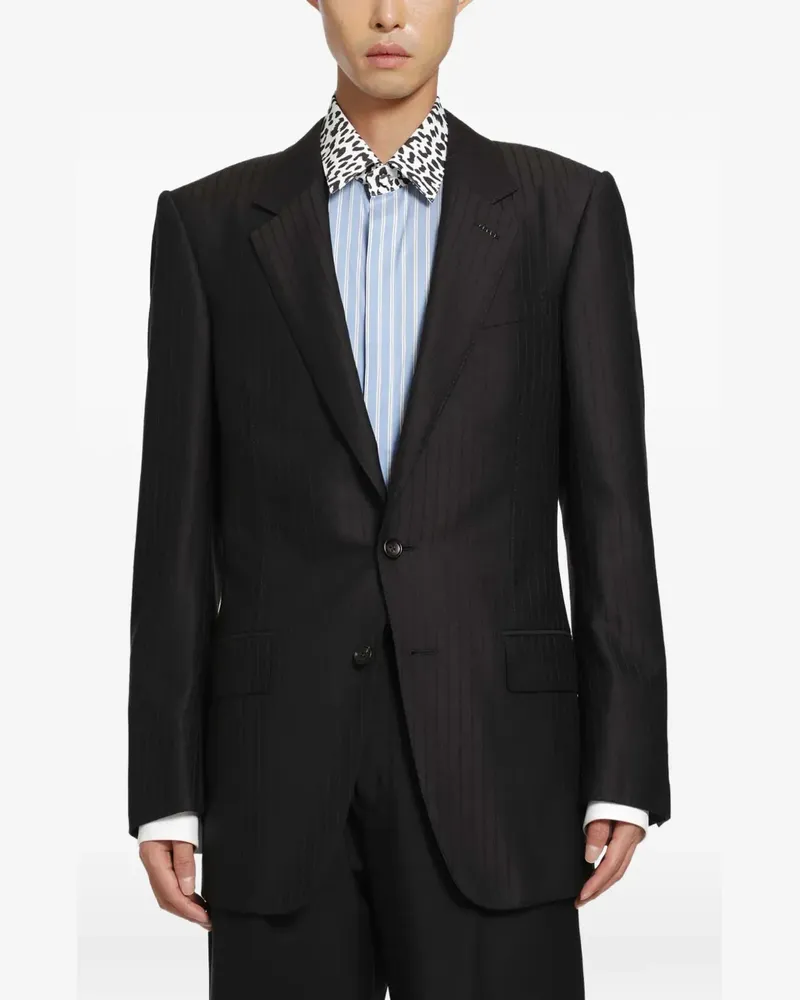 Tom Ford Colbert Sakko mit Satin-Streifen - Braun Braun