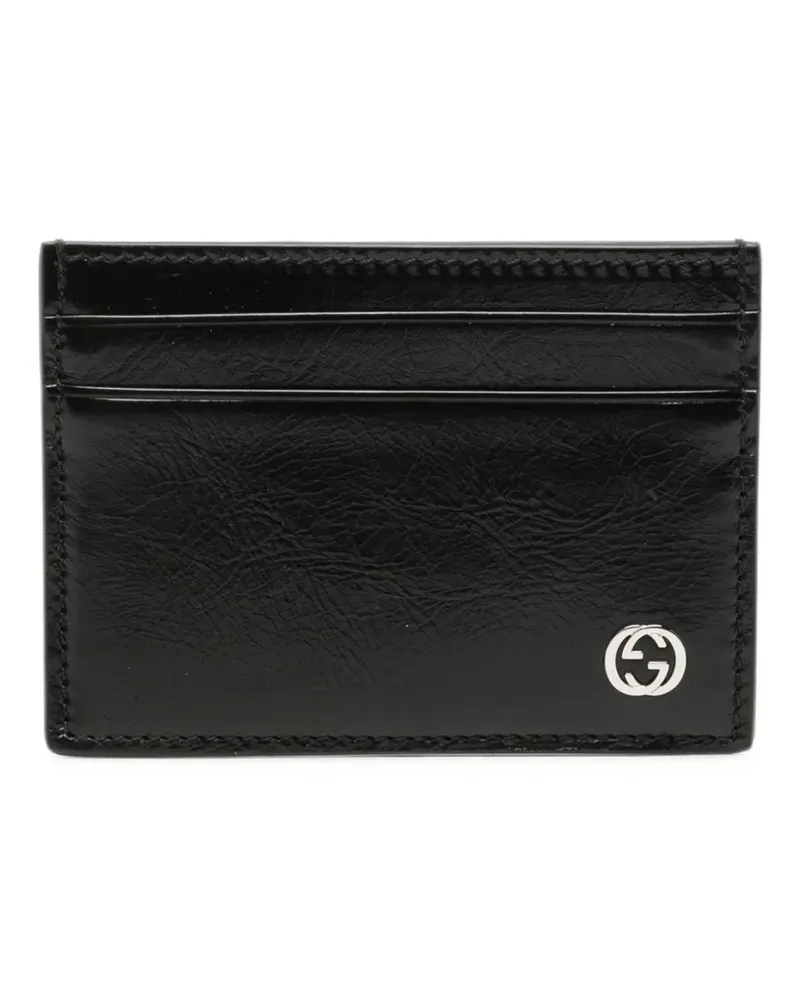 Gucci Kartenetui mit Logo-Schild - Schwarz Schwarz