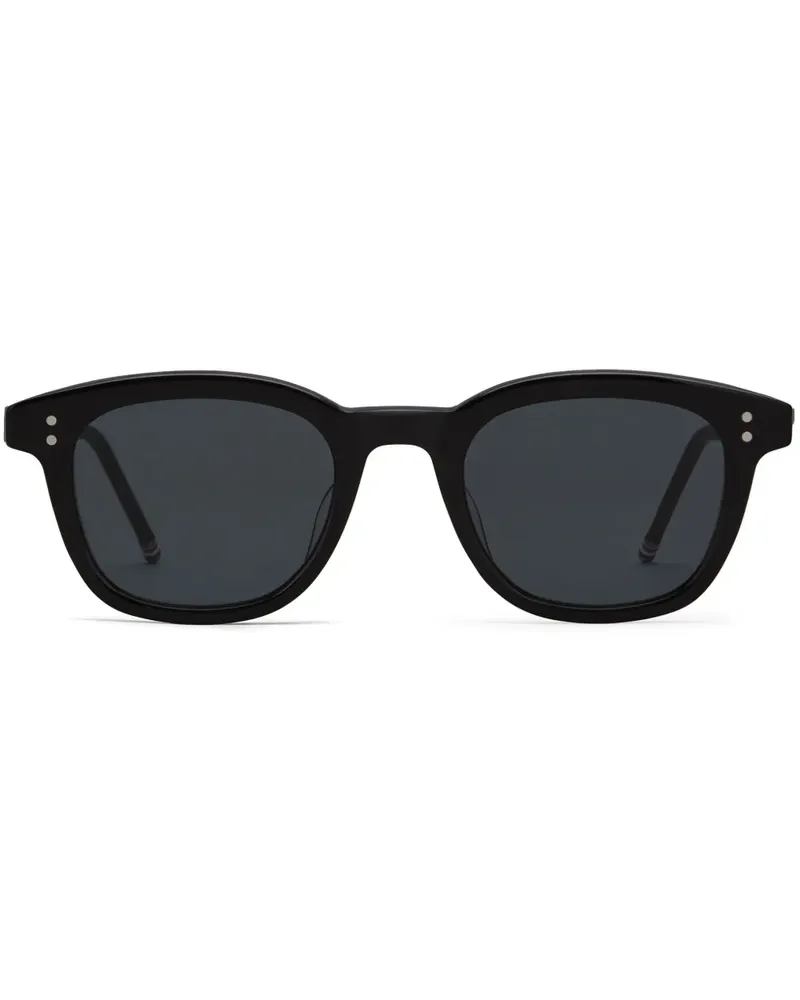 Thom Browne Sonnenbrille mit eckigem Gestell - Schwarz Schwarz