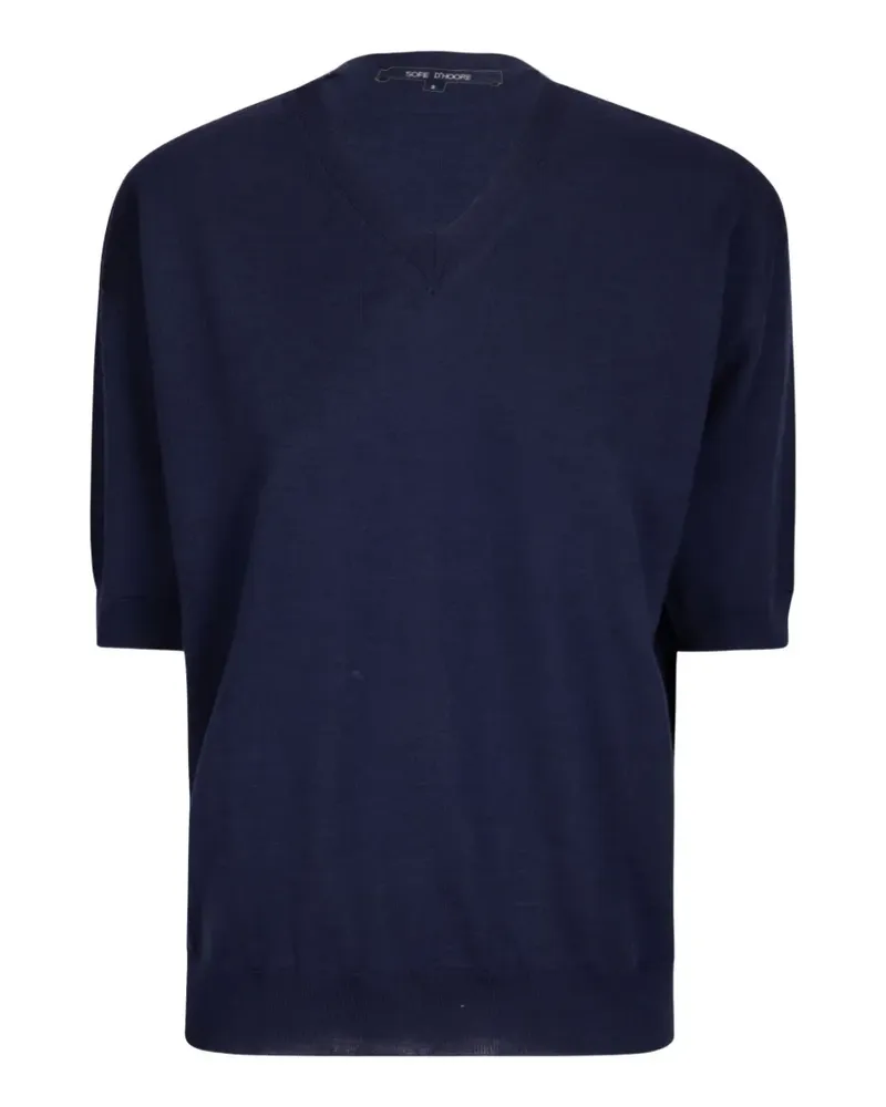 Sofie D'Hoore short-sleeve V-neck top - Blau Blau