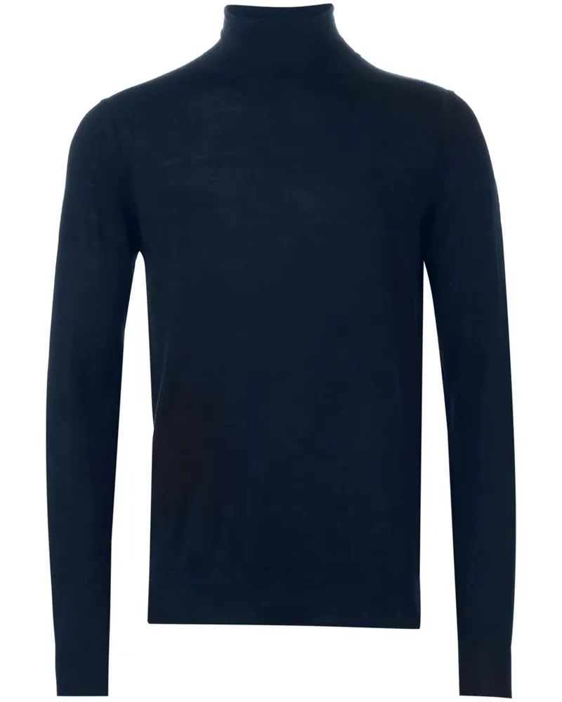 Paolo Pecora Milano Wollpullover mit Rollkragen - Blau Blau