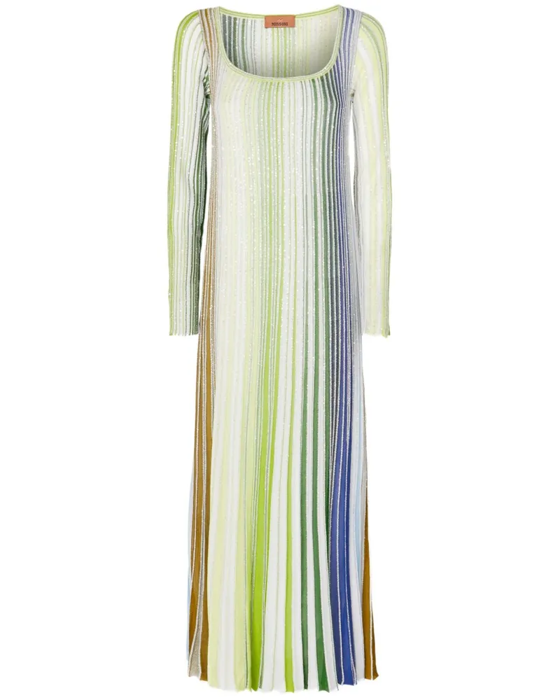 Missoni Gestreiftes Kleid - Grün Grün