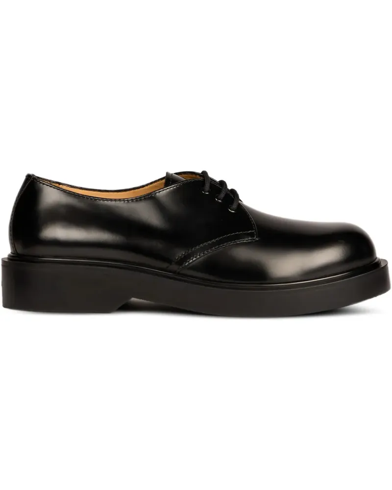 Sandro round-toe leather derby shoes - Schwarz Schwarz