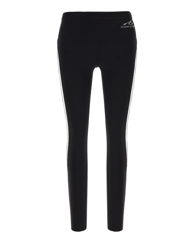 Balenciaga Leggings mit Logo-Print - Schwarz Schwarz
