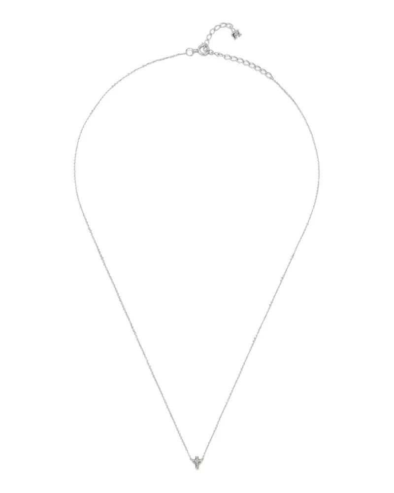 MATEO suspended-cross diamond necklace - Silber Silber