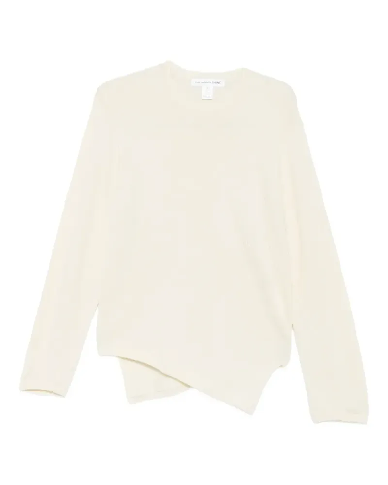 Comme des Garçons asymmetric-hem sweater - Nude Nude