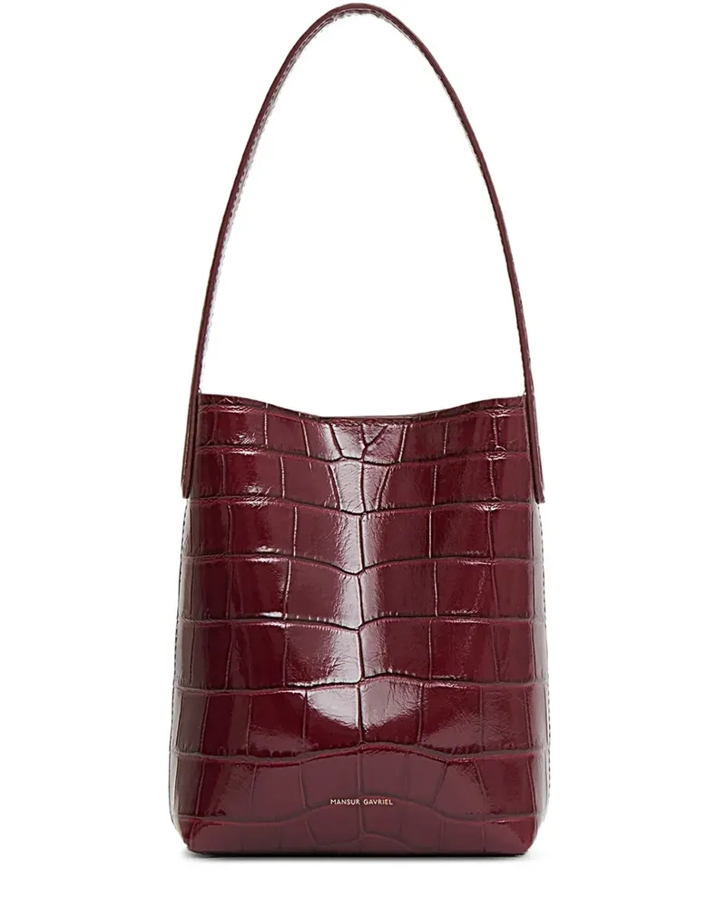 Mansur Gavriel Mini Everyday Cabas Tote Bag mit Kroko-Prägung - Rot Rot