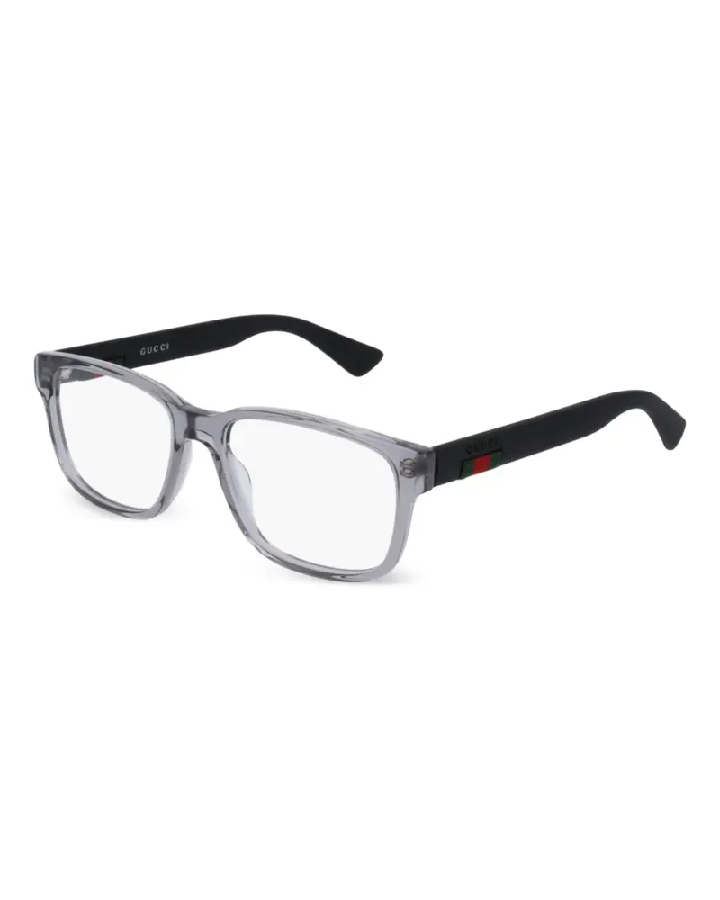 Gucci Brille mit Web-Detail - Schwarz Schwarz