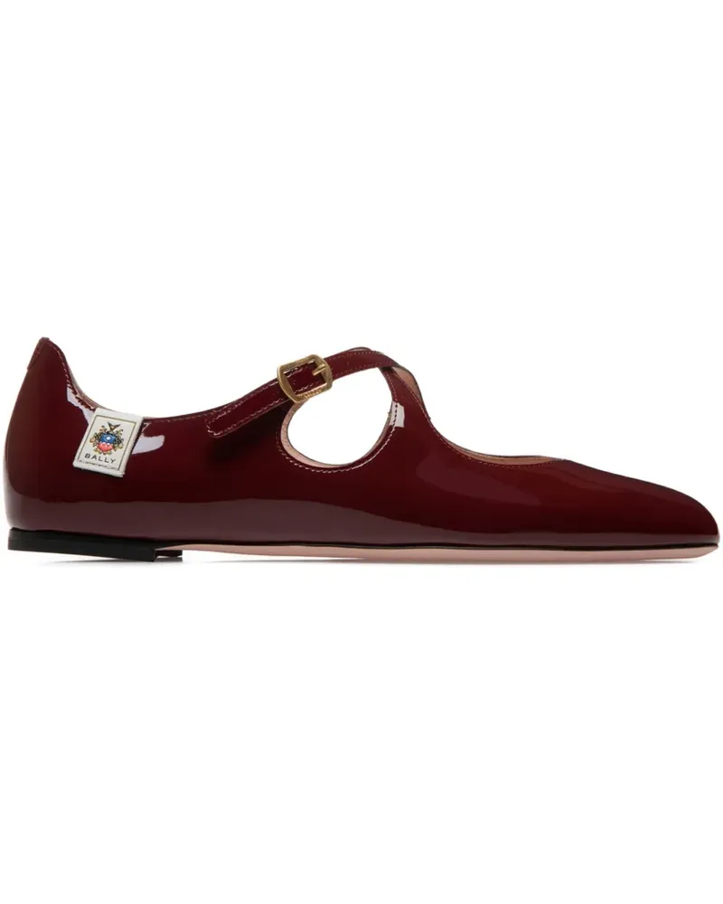 Bally Ballerinas mit überkreuzten Trägern - Rot Rot