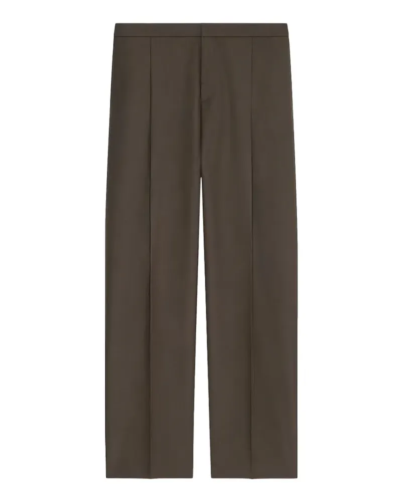 Givenchy pleat-detail twill trousers - Braun Braun