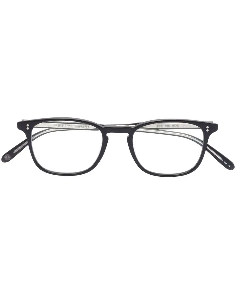 Garrett Leight Sonnenbrille mit eckigem Gestell - Schwarz Schwarz