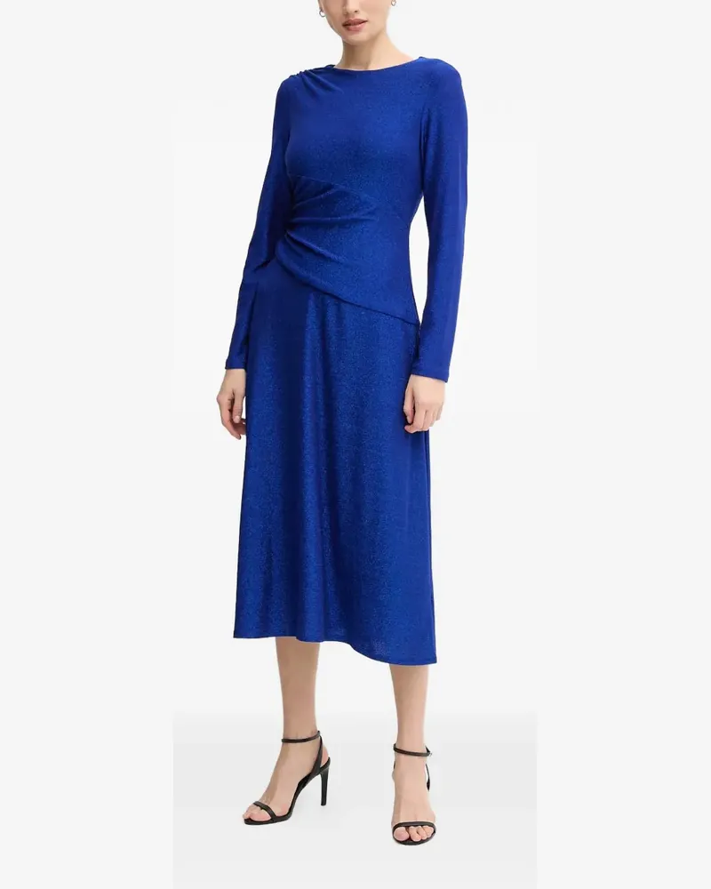Joseph Ribkoff long-sleeve draped midi dress - Blau Blau