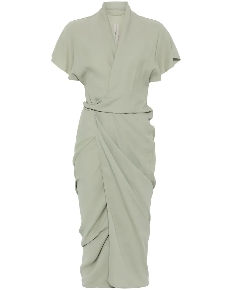 Rick Owens Maxikleid in Wickeloptik - Grün Grün