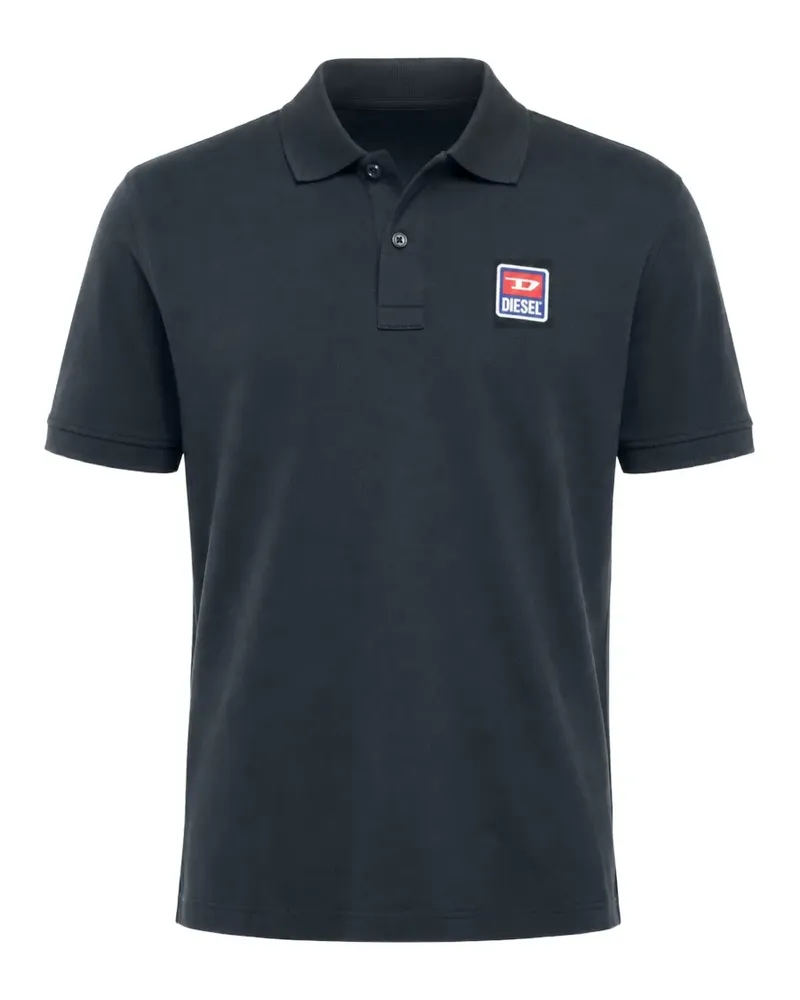 Diesel Poloshirt mit Logo-Patch - Blau Blau